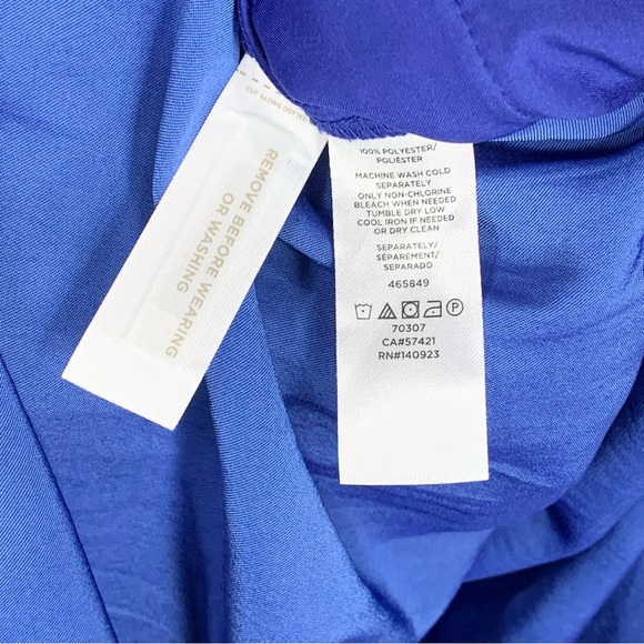 Ann Taylor~Loft~NWT~Blue Satin‎ Sleeveless Romper~Sz M - Picture 11 of 12